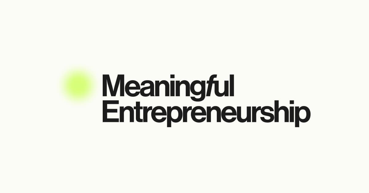 Residency 2026 - Meaningfulentrepreneurship logo