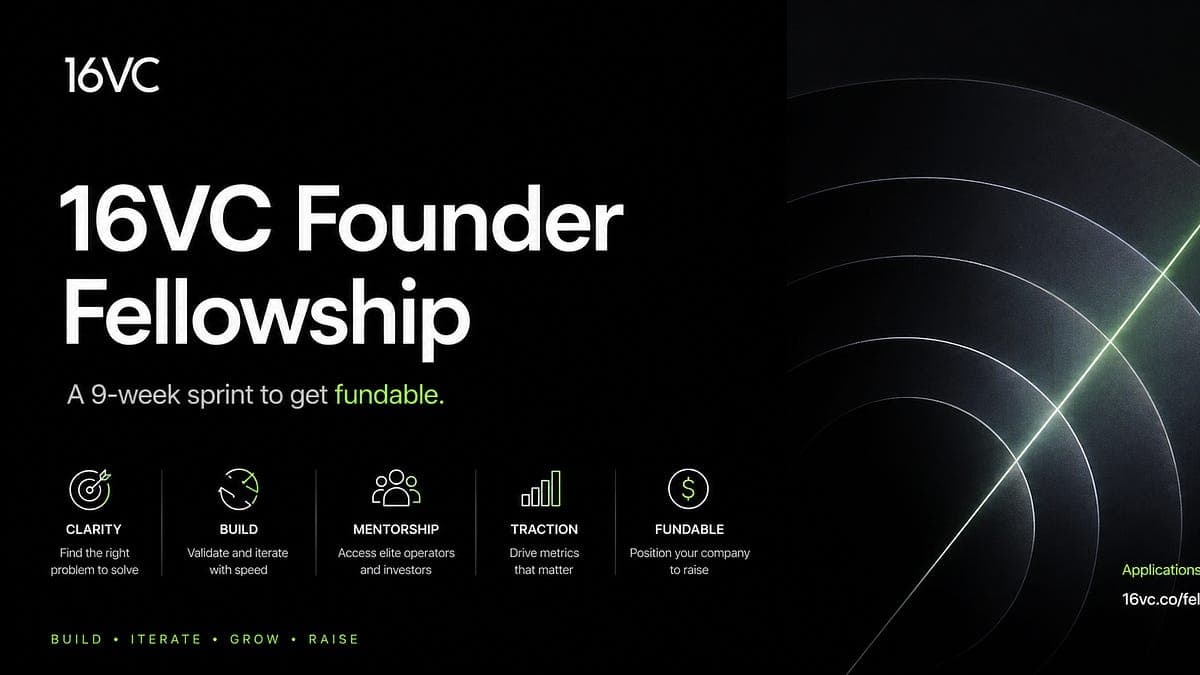 Introducing the 16VC Founder Fellowship - 16VC - 16vc logo